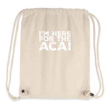 T-Shirt I’m Here For The Açai - Brazil Fruit Lover - Sac à cordon recyclé Stanley/Stella - blanc naturel - Devant