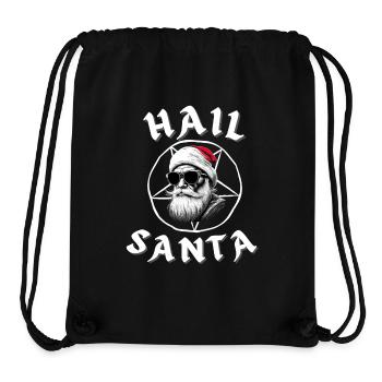 Hail Santa Funny Alternative Goth Christmas Design - Stanley/Stella Recycled Gym Bag - black - Front