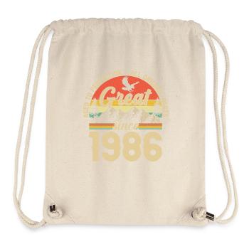 1986 - Une année légendaire - Sac à cordon recyclé Stanley/Stella - blanc naturel - Devant