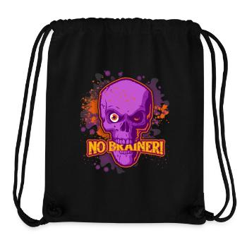 Crâne Dessin Animé, Crâne, Zombies Disant - Sac à cordon recyclé Stanley/Stella - noir - Devant