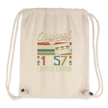Jahrgang 1957 Retro Geburtstagsgeschenk 1957 - Stanley/Stella recycelter Gym Bag - Naturweiß - Vorne