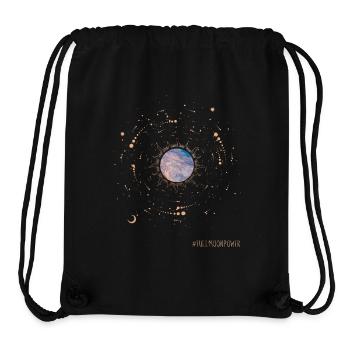Puissance de la pleine lune - Sac à cordon recyclé Stanley/Stella - noir - Devant