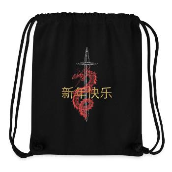 Neujahrsdrachen Schwertkunst - Stanley/Stella recycelter Gym Bag - Schwarz - Vorne