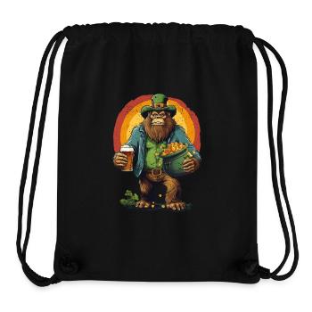 Leprechaun Bigfoot Saint Patricks Day Regenbogen - Stanley/Stella recycelter Gym Bag - Schwarz - Vorne