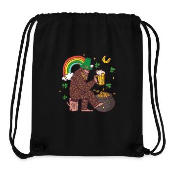 Leprechaun Bigfoot Saint Patricks Day Regenbogen - Stanley/Stella recycelter Gym Bag - Schwarz - Vorne