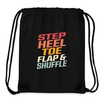 Step, Talon, Orteil, Rabat et Shuffle Tap Dancer Tap Dan - Sac à cordon recyclé Stanley/Stella - noir - Devant
