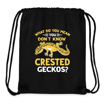 Crowned Gecko Crested Gecko Double Finger Gecko - Stanley/Stella Recycled Gym Bag - black - Front