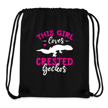 Crowned Gecko Crested Gecko Double Finger Gecko - Stanley/Stella Recycled Gym Bag - black - Front