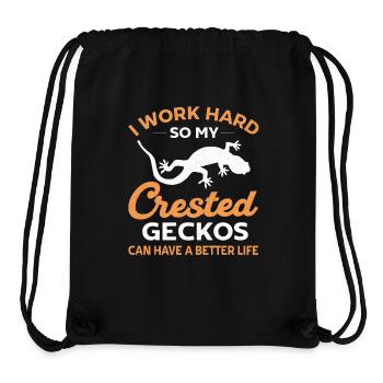 Crowned Gecko Crested Gecko Double Finger Gecko - Stanley/Stella Recycled Gym Bag - black - Front