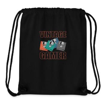 Vintage Gamer Floppy Disk Retro Memory Module - Stanley/Stella Recycled Gym Bag - black - Front