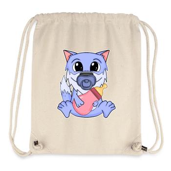 Baby Wolf Motif - Stanley/Stella Recycled Gym Bag - natural - Front