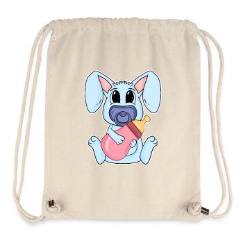 Motif de bébé lapin - Sac à cordon recyclé Stanley/Stella - blanc naturel - Devant