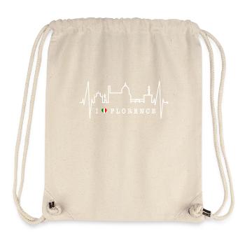 Florenz Skyline Italien Herzschlag I Love Firenze - Stanley/Stella recycelter Gym Bag - Naturweiß - Vorne