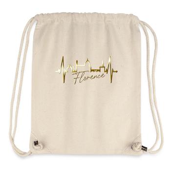 Florenz Skyline Italien Herzschlag I Love Firenze - Stanley/Stella recycelter Gym Bag - Naturweiß - Vorne