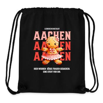 Aachen - Süsse Lebkuchen Frau - Stanley/Stella recycelter Gym Bag - Schwarz - Vorne