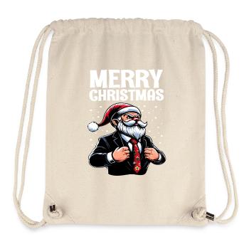 Merry Christmas Chef Imp Christmas Gnome - Stanley/Stella Recycled Gym Bag - natural - Front
