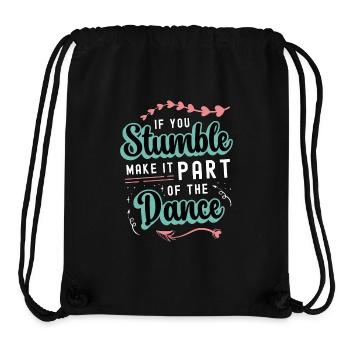 Mouvements de danse Si vous trébuchez, faites-le danser - Sac à cordon recyclé Stanley/Stella - noir - Devant