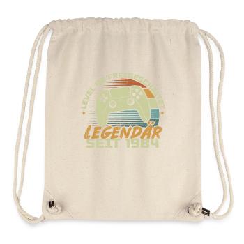 Level 40 freigeschaltet 1984, Geburtstagsgeschenk - Stanley/Stella recycelter Gym Bag - Naturweiß - Vorne