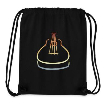 Retro Ukulele Skizze - Stanley/Stella recycelter Gym Bag - Schwarz - Vorne