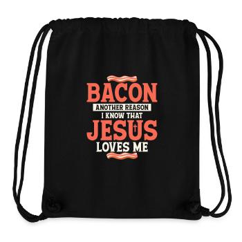 Bacon Another Reason I Know That Jesus Loves Me - Stanley/Stella Recycled Gym Bag - black - Front