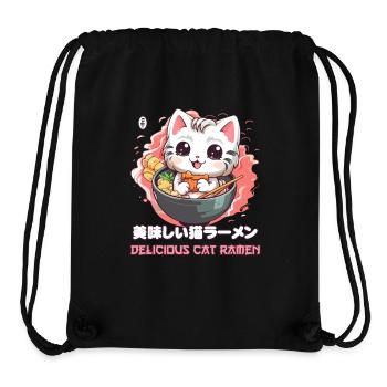 Delicious cat ramen - Stanley/Stella Recycled Gym Bag - black - Front