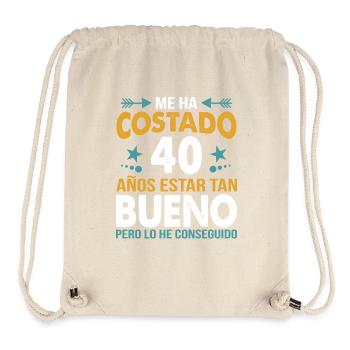 Vintage 40th Birthday Celebration - Stanley/Stella Recycled Gym Bag - natural - Front