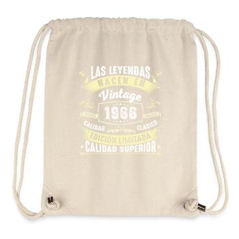 58th Birthday Vintage 1966 - Stanley/Stella Recycled Gym Bag - natural - Front
