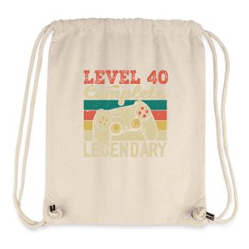 Level 40 Complete, 40th Birthday Gift - Stanley/Stella Recycled Gym Bag - natural - Front
