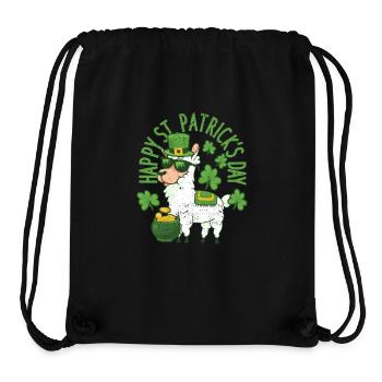 Glücklich St. Patricks Day Llama Grün Alpaka Lucky - Stanley/Stella recycelter Gym Bag - Schwarz - Vorne