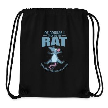Ok Course I talk to my Rat Nagetier - Stanley/Stella recycelter Gym Bag - Schwarz - Vorne