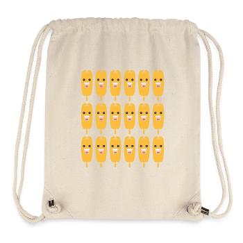 Nourriture Petit corn dog - Sac à cordon recyclé Stanley/Stella - blanc naturel - Devant