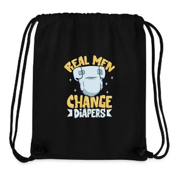 Real men change diapers - Stanley/Stella Recycled Gym Bag - black - Front