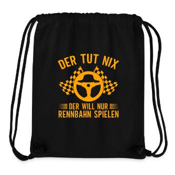 Slot Car Racing Der Tut Nix Der Will Nur Rennbahn - Stanley/Stella recycelter Gym Bag - Schwarz - Vorne