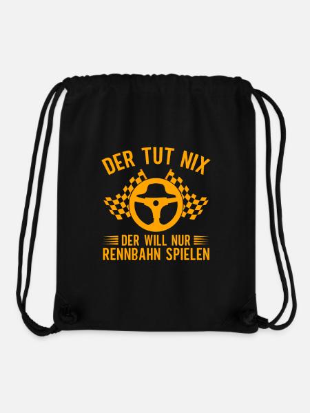 Slot Car Racing Der Tut Nix Der Will Nur Rennbahn - Stanley/Stella recycelter Gym Bag - Schwarz