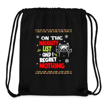 Freche Katze Weihnachten lustig Weihnachtsoutfit - Stanley/Stella recycelter Gym Bag - Schwarz - Vorne