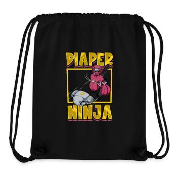 Diaper Ninja - Baby Swaddle - Stanley/Stella Recycled Gym Bag - black - Front