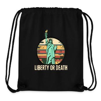 LA LIBERTÉ OU LA MORT - Sac à cordon recyclé Stanley/Stella - noir - Devant