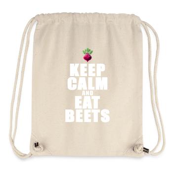 Keep Calm And Eat Beets Beetroot Graphic - Stanley/Stella Recycled Gym Bag - natural - Front