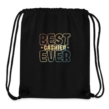 Best Cashier Ever Supermarket Profession Salesperson - Stanley/Stella Recycled Gym Bag - black - Front