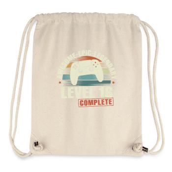 Level 16 Complete Geschenk zum 16. Geburtstag - Stanley/Stella recycelter Gym Bag - Naturweiß - Vorne