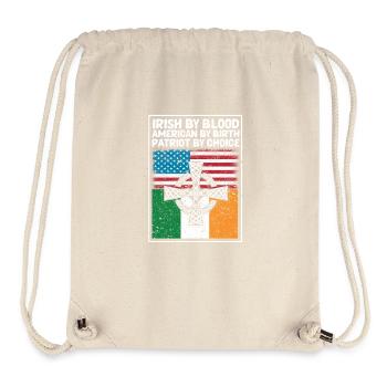 Irlandais par le sang Américain de naissance - Sac à cordon recyclé Stanley/Stella - blanc naturel - Devant