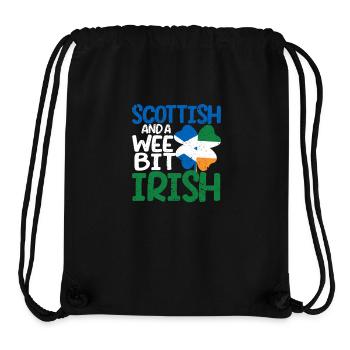 Scottish and a little bit of Irish roots - Stanley/Stella Recycled Gym Bag - black - Front