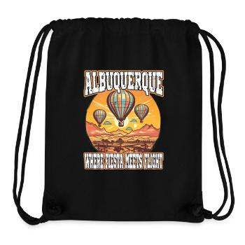 Albuquerque Ballon New Mexico Heißluftballon - Stanley/Stella recycelter Gym Bag - Schwarz - Vorne