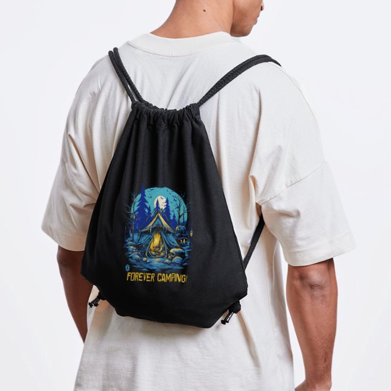 Dark Deep Forest Horror Camp - Camping Forever Stanley/Stella Recycled Gym Bag