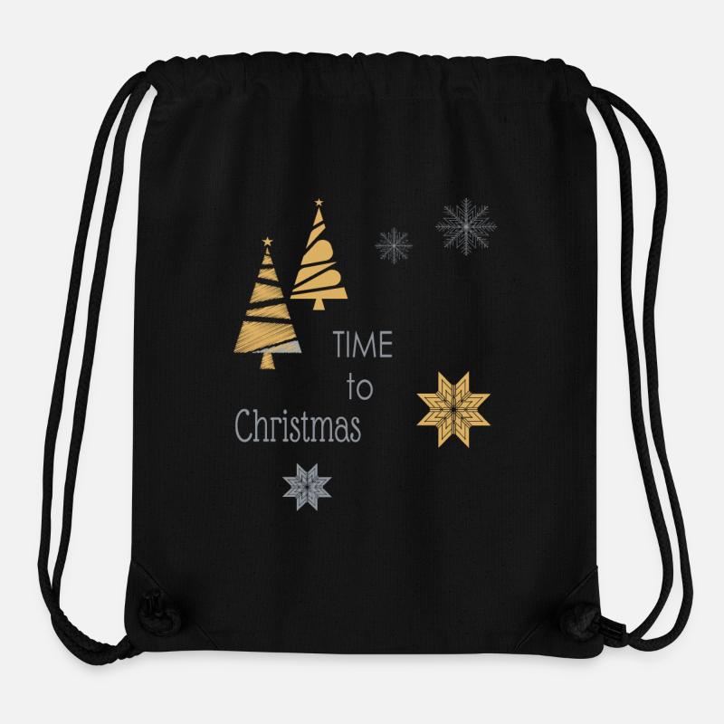 Time to Christmas - Stanley/Stella recycelter Gym Bag - Schwarz