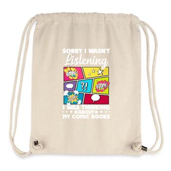 Amour de super-héros de bande dessinée - Sac à cordon recyclé Stanley/Stella - blanc naturel - Devant