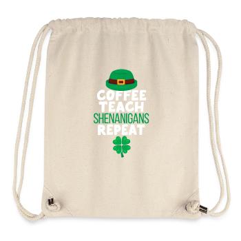 Coffee Teach Shenanigans Repeat - Stanley/Stella Recycled Gym Bag - natural - Front