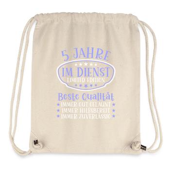 5 Jahre im Dienst 5 Jähriges Dienstjubiläum - Stanley/Stella recycelter Gym Bag - Naturweiß - Vorne