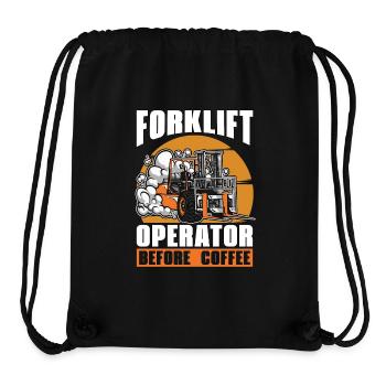 Forklift Operator Before Warehouseman Coffee Lover - Stanley/Stella Recycled Gym Bag - black - Front