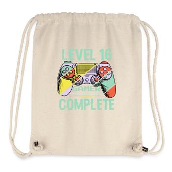 Level 16 Complete 16 Years Gamer Level 16 Complete - Stanley/Stella recycelter Gym Bag - Naturweiß - Vorne